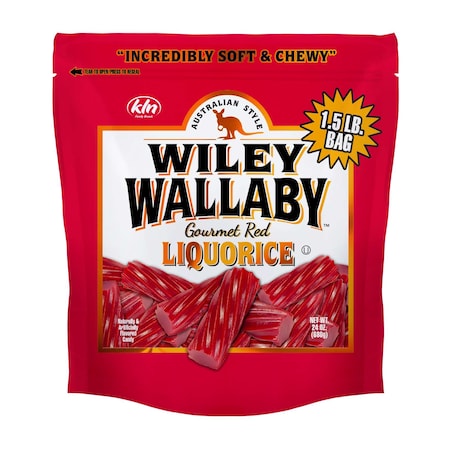 Wiley Wallaby Licorice Red 24 oz., PK10 120150